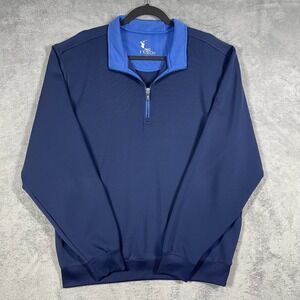 F&G Tech Quarter Zip Pullover Mens XL Navy‎ Blue Flint Hills Resources Logo